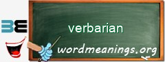 WordMeaning blackboard for verbarian